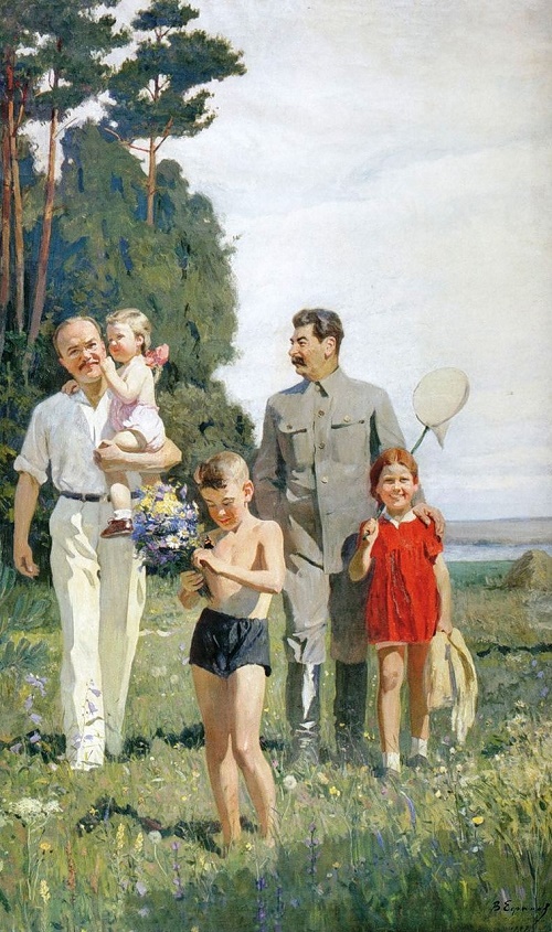 Stalin and Molotov with Children